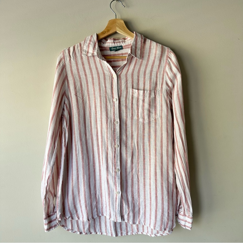 Fleur Bleue Button Down Blouse